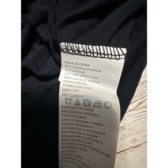 PrAna Foundation Munra Wrap Cardigan Women's Small Black Athletic Modal NWOT - Picture 4 of 4